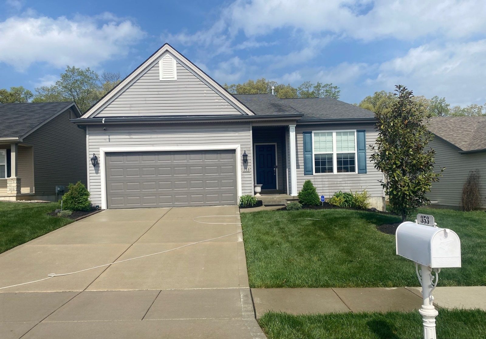 A St. Louis home after a soft wash by SoftWash Systems of St. Louis
